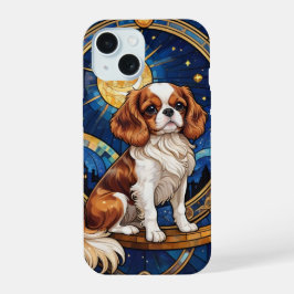Cavalier King Charles Seted Glass Sky Stars