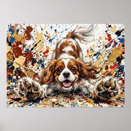 Cavalier King Charles Spaniel Arte de Salpicaduras