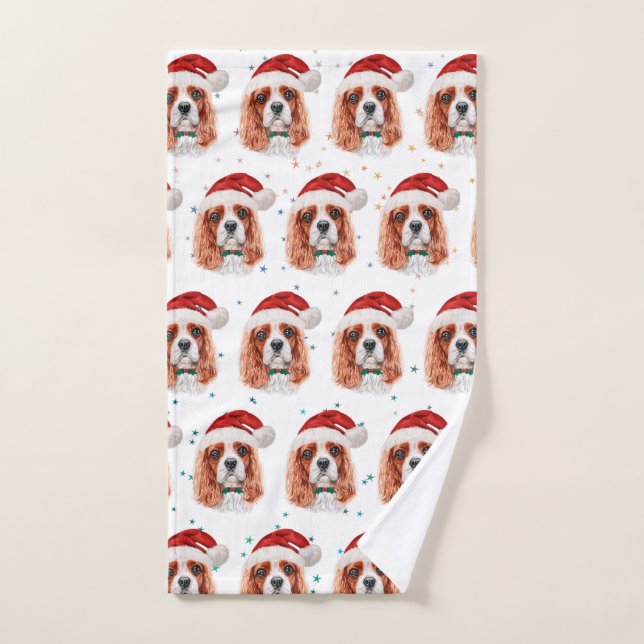 Cavalier King Charles Spaniel Dog Breed Christmas (Toalla de mano)