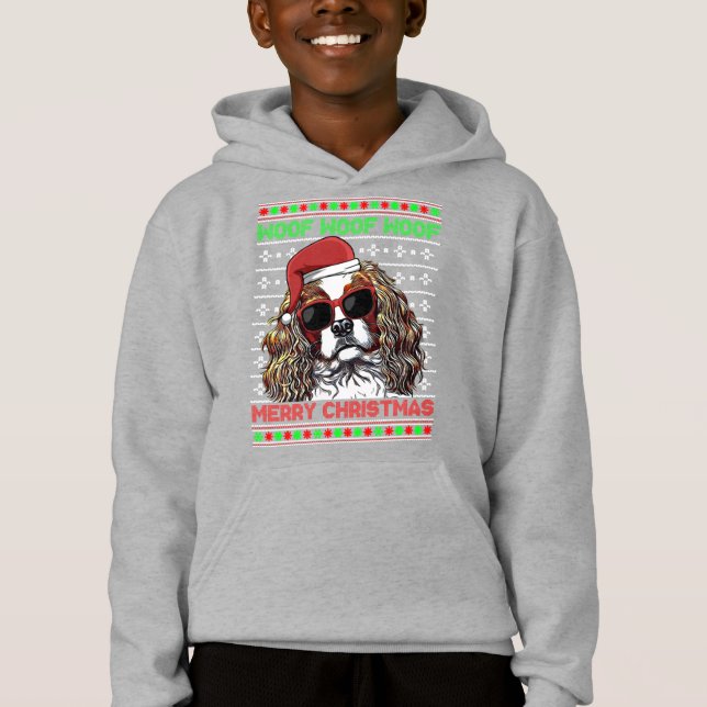 Cavalier King Charles Spaniel Dog Woof Merry Chris (Anverso)