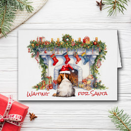 Cavalier King Charles Spaniel espera a Santa María