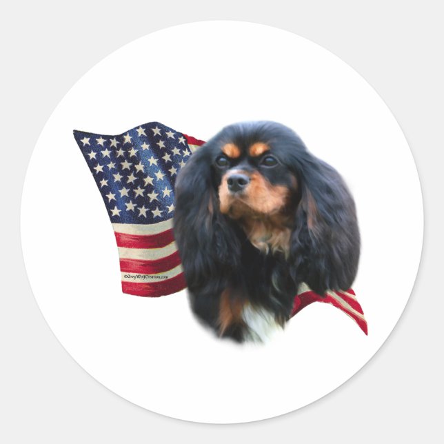 Cavalier King Charles Spaniel Flag - Pegatina (Anverso)