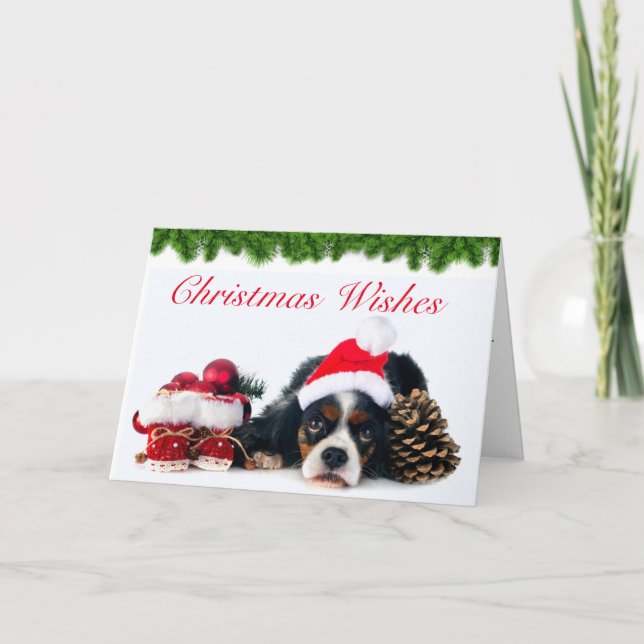 Cavalier King Charles Spaniel Perro Navidad (Anverso)