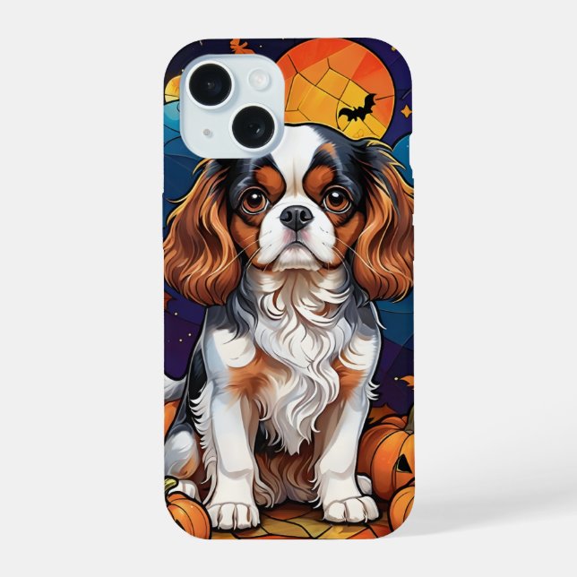 Cavalier King Charles StainGlass Halloween (Reverso )