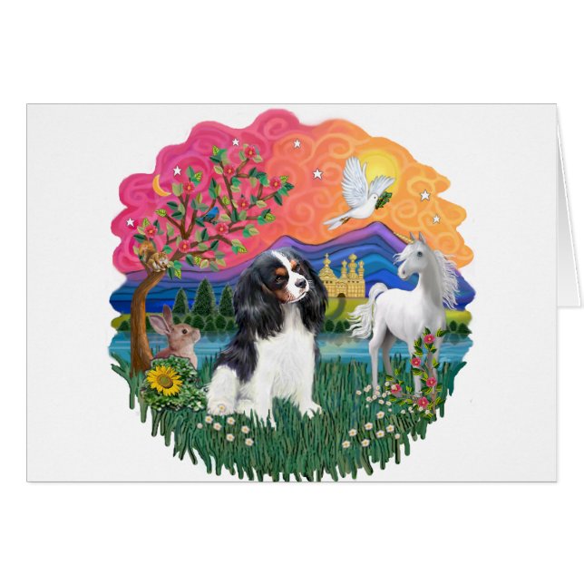 Cavalier King Charles (tricolor) (Anverso (Horizontal))