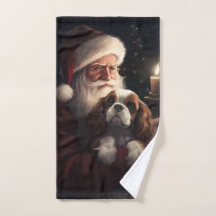 Cavalier King con Navidades festivos de Santa Clau