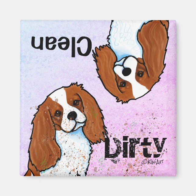 Cavalier Spaniel imán para lavavajillas (Frente)