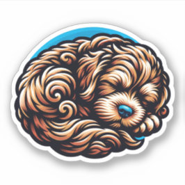 Cavapoo Vinyl Dog Pegatina