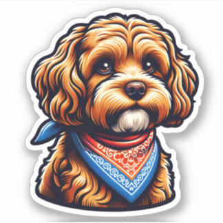 Cavapoo Vinyl Dog Pegatina