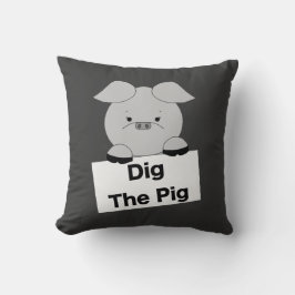 Cave la almohada del gris del cerdo