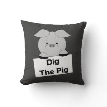 Cave la almohada del gris del cerdo