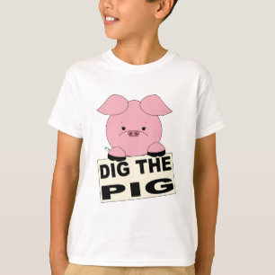 Cave la camisa de los niños del cerdo
