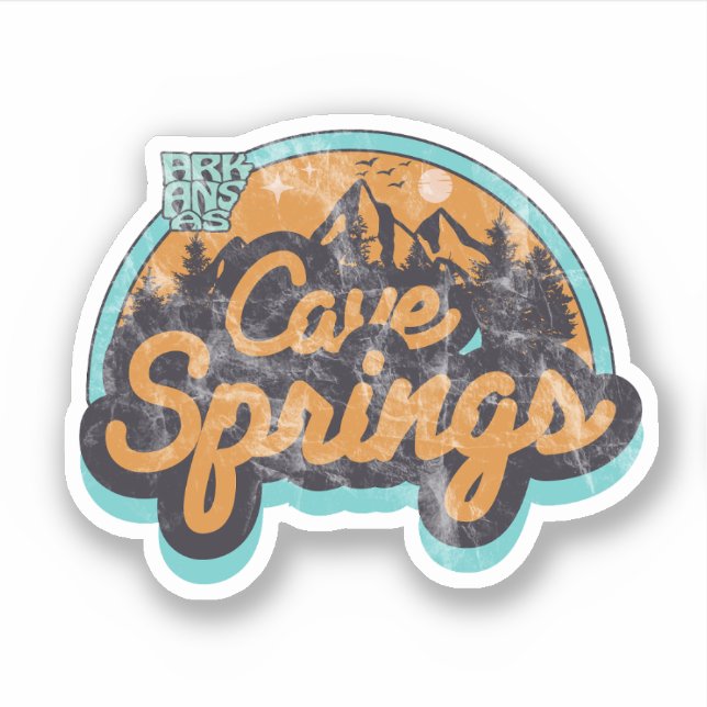 Cave Springs, Arkansas  Calcomanía (Anverso)