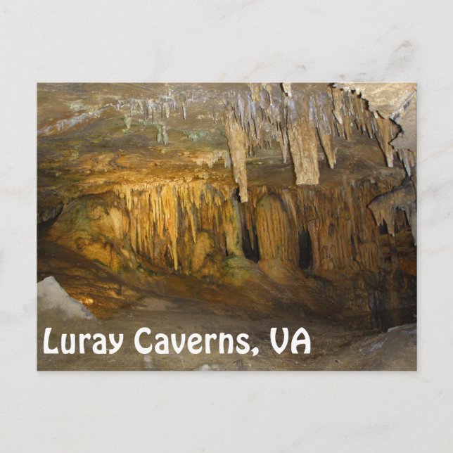 Cavernas Luray, postal VA (Anverso)