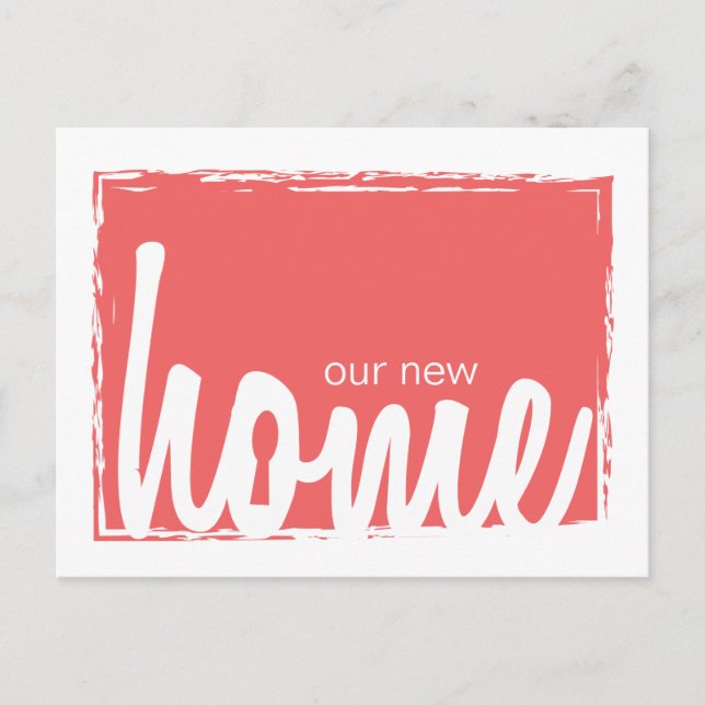 Cayenn & White Home Key Lock New Home Invitación (Anverso)