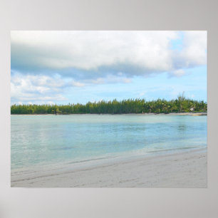 CAYO TORTUGA VERDE /ISLAS ABACO" PÓSTER DE PAISAJE
