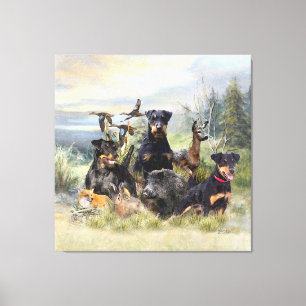 Caza con Jagdterriers , arte