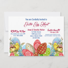 Caza de huevos de pascua chicharras Invitación a l