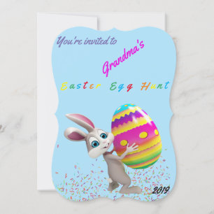 Caza de huevos de Pascua con invitación a rociar