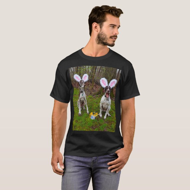 Caza de huevos de pascua y camiseta oscura de Fies (Anverso completo)