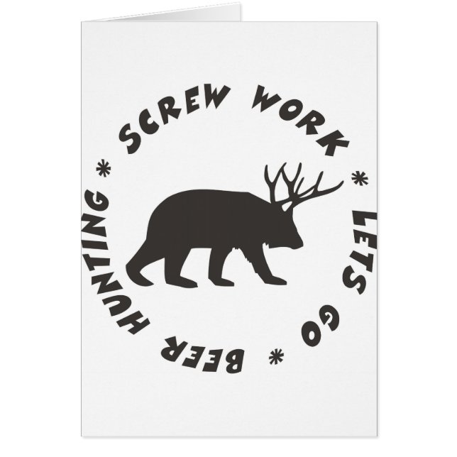 caza de la cerveza del trabajo del tornillo (Frente)