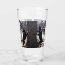 Caza De Monedas Con Tumbler De Vidrio Negro Y Tans