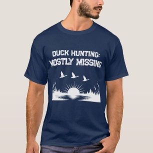 Caza de patos divertida, camiseta mayormente perdi