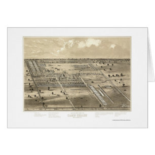 Caza del campo, mapa panorámico del OH - CA 1863