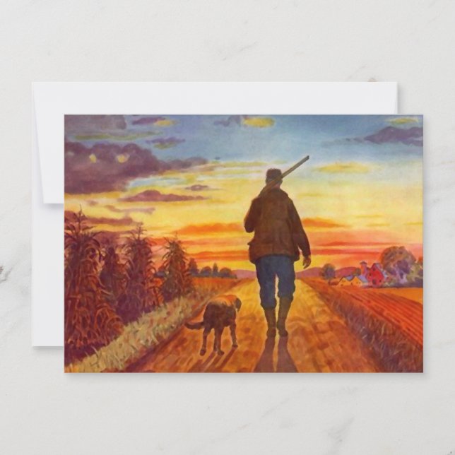 Caza del mejor amigo de las invitaciones del (Anverso)