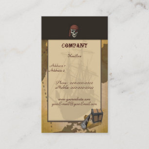 Caza del tesoro - tarjeta de visita del cráneo