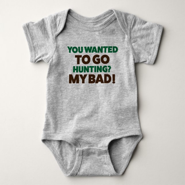 Caza divertida en Jersey Bodysuit para el bebé (Anverso)