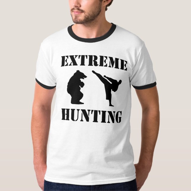 Caza extrema, divertido, grpahic, camiseta, camisa (Anverso)