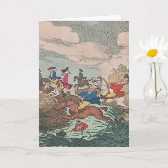 Caza - Tarjeta de felicitación doblada (Planta pequeña)