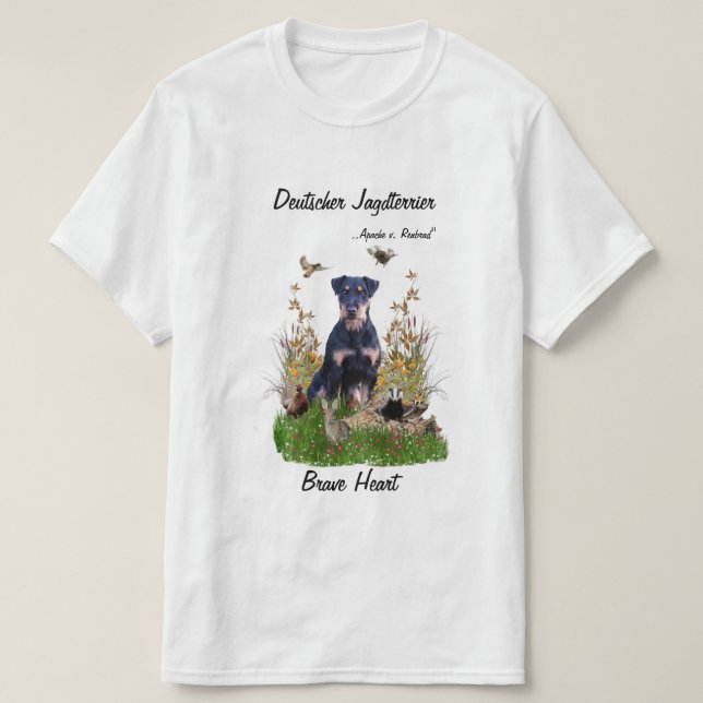 Caza Terrier Alemana (Jagdterrier) Camiseta (Diseño del anverso)