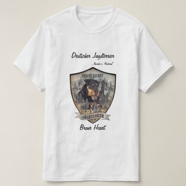 Caza Terrier Alemana (Jagdterrier) Camiseta (Diseño del anverso)