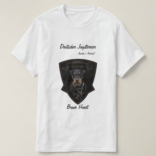 Caza Terrier Alemana (Jagdterrier) Camiseta (Diseño del anverso)