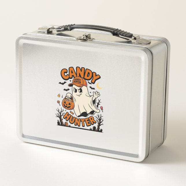 Cazador de dulces Halloween Fantasma Calabaza Cube (Anverso)