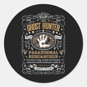 Cazador de fantasma de etiqueta de Whiskey vintage