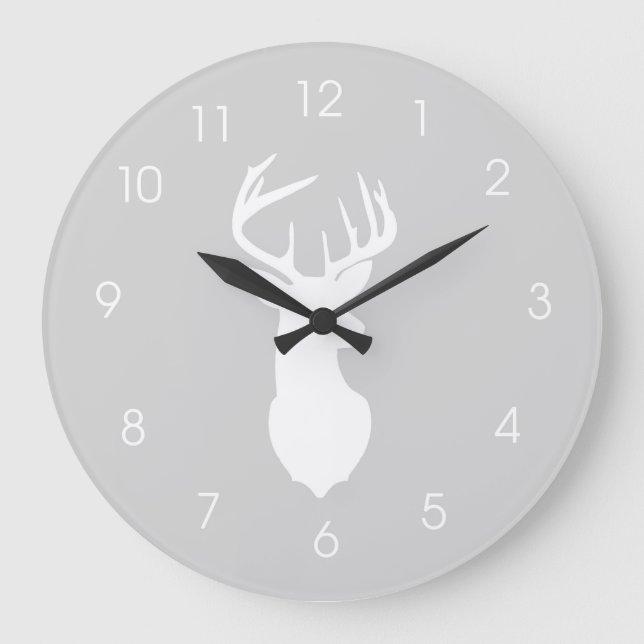 Cazador de la cabeza de ciervo reloj de pared de r (Anverso)