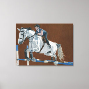Cazador/Jumper - Lienzo envuelto para caballos y c