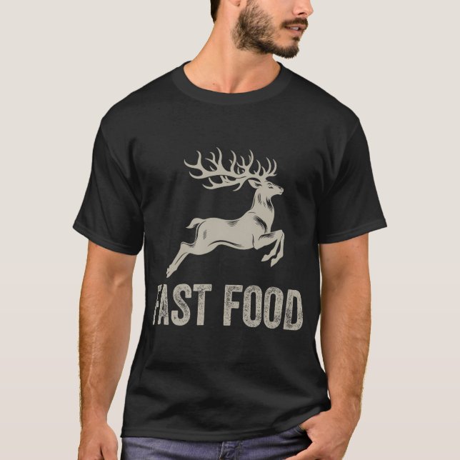 Cazadora de camiseta de ciervo de comida rápida Ch (Anverso)