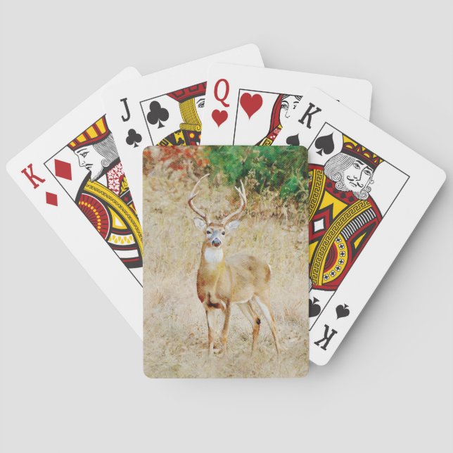 Cazadores de arte Deer Buck Jugando Cartas (Reverso)