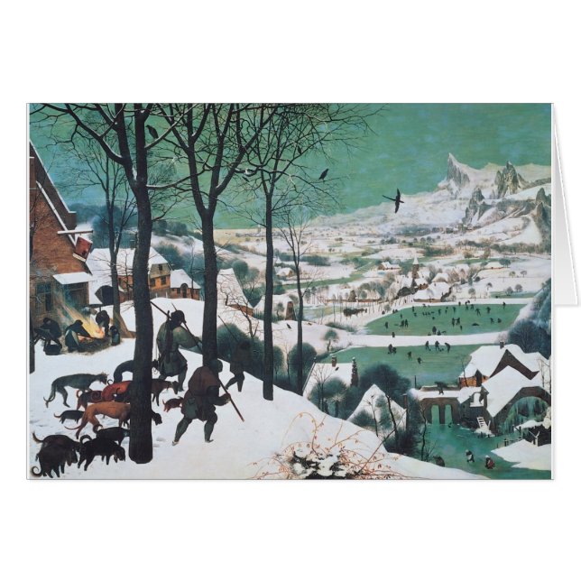 Cazadores en la nieve de Bruegel (Anverso (Horizontal))