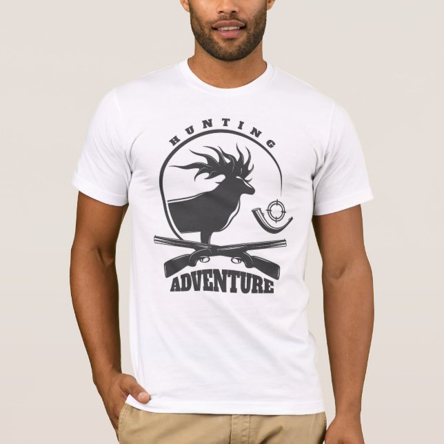 Cazando camiseta del club de aventuras (Anverso)