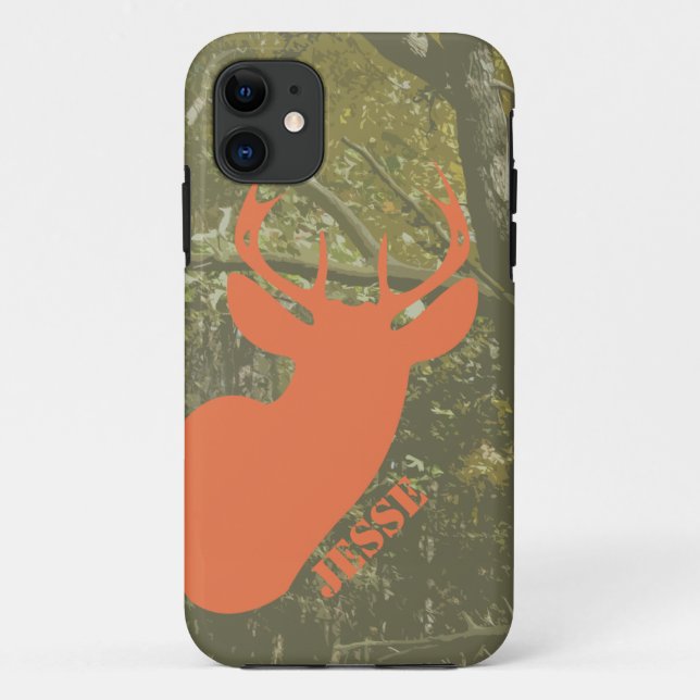 Cazando Camo & Deer Head iPhone 5 Funda (Reverso)