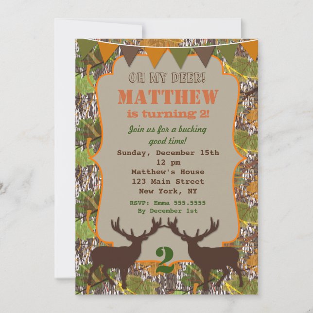 Cazando invitaciones a la fiesta de cumpleaños de  (Anverso)
