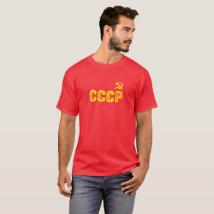 CCCP retro y la camiseta oscura básica de los