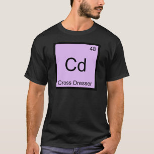 Cd - camiseta cruzada del símbolo del elemento de