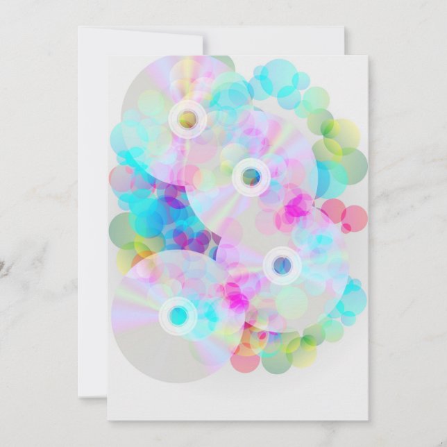 CD sobre fondo multicolor (Anverso)