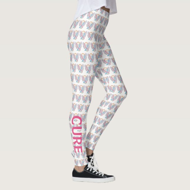 CDH Awareness Ribbon Hope Cure Cherub Leggings (Derecha)